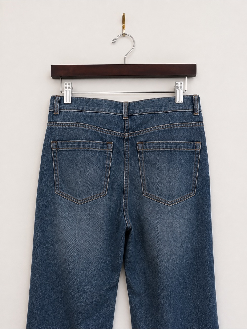 Theory Wide Leg Jeans Size 4 Blue Denim High Rise - Picture 5 of 8